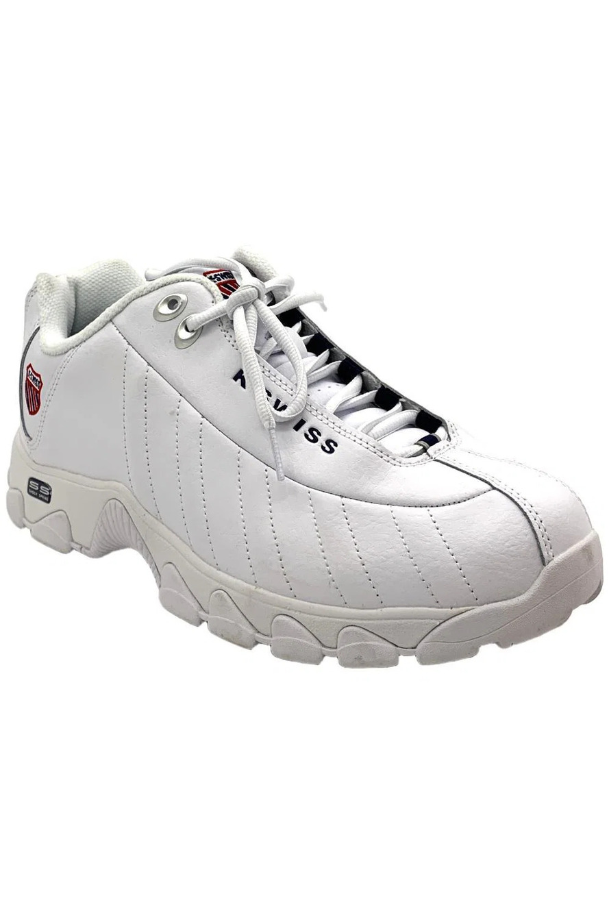K-Swiss Men's ST329 CMF Sneakers White/Navy/Red - Wide